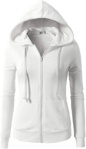 Vista 4 de H2H - Sudadera con capucha para mujer con ajuste regular y manga larga, cómoda, ligera