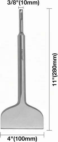 Vista 5 de Firecore - Broca de cincel SDS Plus de 4 pulgadas por 11 pulgadas para herramienta de taladro de martillo giratorio SDS Plus Tile Removal Chisel