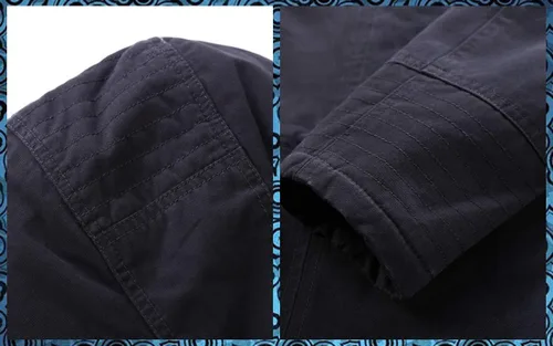 Vista 6 de Bellivera Chaqueta tipo parka de sarga para mujer, abrigo largo cálido con capucha y cuello de piel sintética