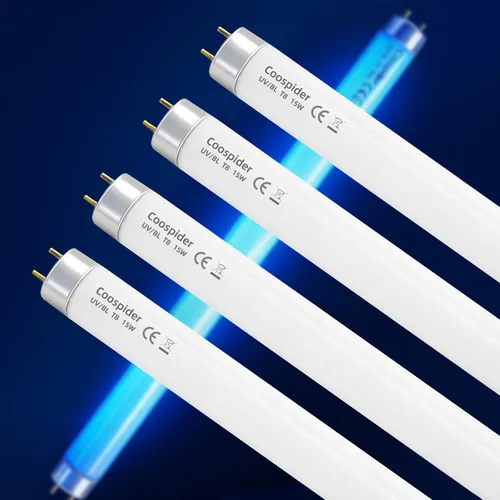 Vista 10 de COOSPIDER T8 F1515W U/V BL CFL - Bombilla compacta, tubo recto de repuesto para zapper eléctrico interior de 30 W, tubo de luz azul de 18 pulgadas