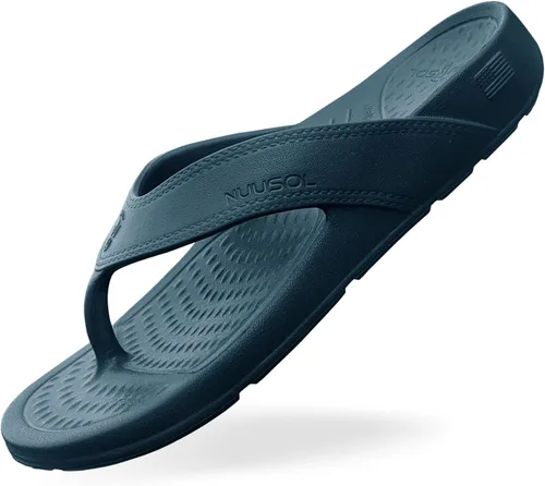 Vista 22 de NUUSOL Sandalias unisex en cascada; calzado antideslizante para senderismo/fascitis plantar; cojín suave, ligero y cómodo; soporte de arco y Negro