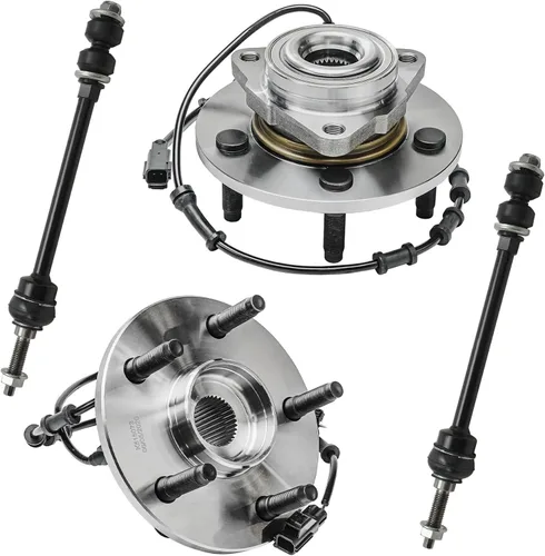Vista 42 de Detroit Axle - Kit de suspensión delantera 4WD para Nissan Frontier Pathfinder Xterra, 2 cubos de rodamientos de ruedas, 2 brazos de control