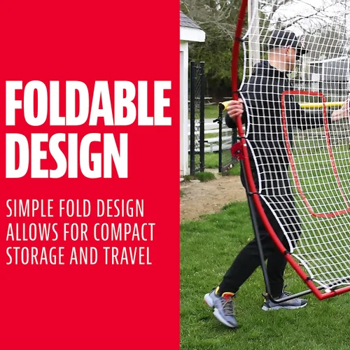 Vista 10 de Franklin Sports Franklin Sports - Red de lanzamiento y rebote unisex para jóvenes y béisbol 2 en 1, rojo, 68 x 44 de EE. UU