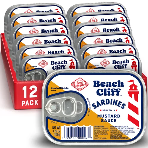 Vista 16 de Beach Cliff Sardinas Silvestres en Salsa Picante de Louisiana, lata de 3.75 oz - 14g de proteína por porción - Sin gluten, apto para dieta keto