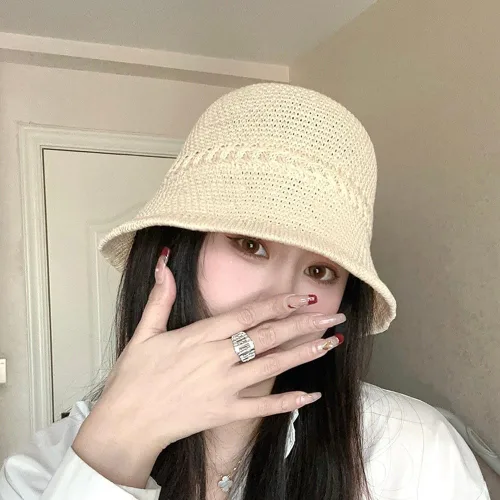 Vista 2 de Women's Fisherman Hat Wide Brim Breathable Sun Protection Beige