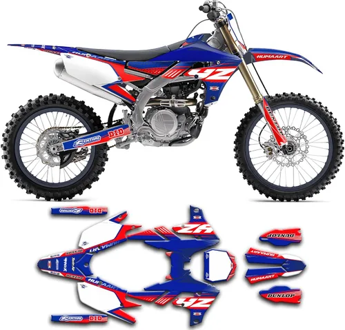 Vista 13 de juego de calcomanías para YZF250 YZ250F 2019 2020 2021 2022 2023, YMYZF25194518N001-KO Ymyzf25194518n001-ko-2