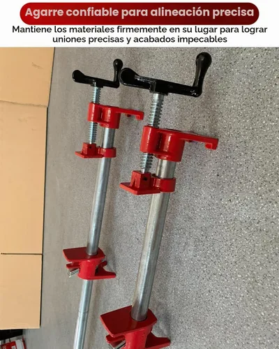 Vista 7 de ATPEAM Juego de 4 abrazaderas para tubos de encolado de madera, paquete de 4 abrazaderas de tubo de liberación rápida de hierro fundido de 3/4