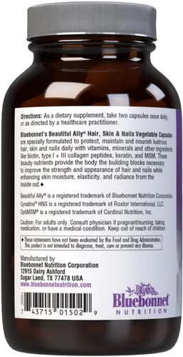 Vista 3 de Bluebonnet Nutrition Beautiful Ally - Colágeno hidrolizado de vacas alimentadas con pasto, péptidos de colágeno tipo 1 y 3, sin OMG, sin gluten, sin