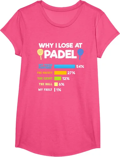 Vista 14 de Camiseta Why I Lose At Padel Answers Not My Fault
