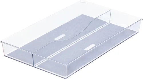 Vista 7 de Glad Organizador de cajones, 6 x 6 pulgadas, bandeja de almacenamiento de plástico transparente resistente para cajones de basura, utensilios