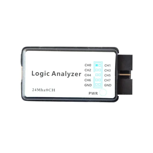 Vista 3 de HiLetgo USB Logic Analyzer Device with EMI Ferrite Ring USB Cable 24MHz 8CH 24MHz 8 Channel UART IIC SPI Debug