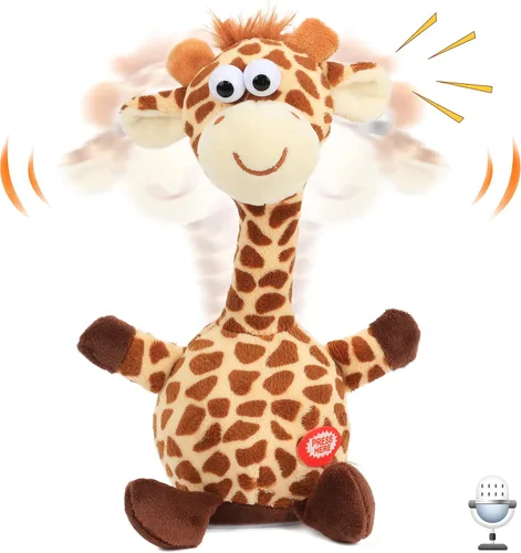 Vista 10 de Hopearl Vaca parlante repite lo que dices sacudiendo la cabeza, juguete animado interactivo eléctrico de peluche para festivales de cumpleaños