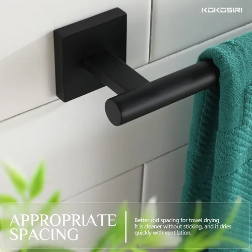 Vista 3 de KOKOSIRI Toalleros de 24 pulgadas, toalleros de baño, soporte para toallas de baño, soporte para papel higiénico, soporte para rollo de papel
