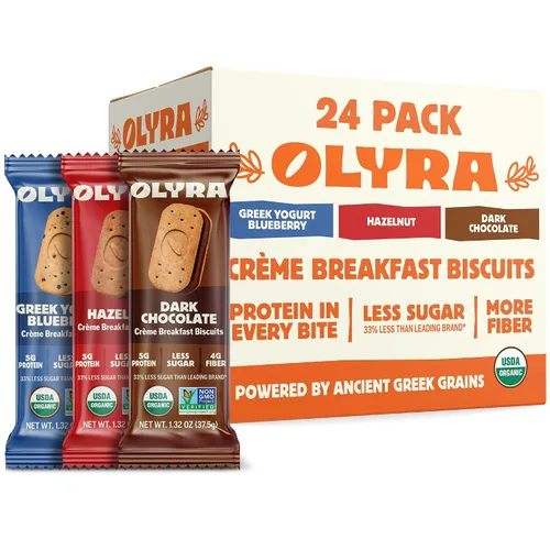 Vista 13 de Olyra Galletas de Desayuno Sándwich de Chocolate Oscuro, Aperitivos Saludables para Adultos y Niños, Bajo en Azúcar, Alto en Fibra, Galletas