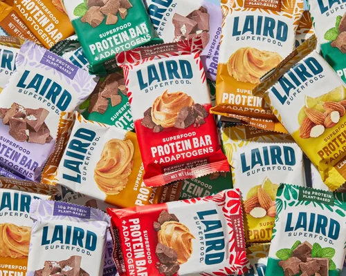 Vista 4 de Barras de proteína funcional Laird Superfood – Barra de proteína pero mejor con ingredientes reales, hongos funcionales 10g de proteína a base