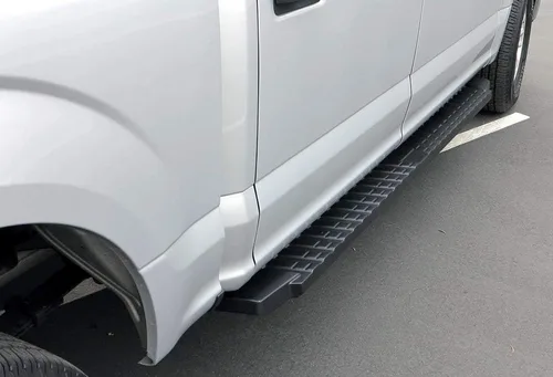 Vista 2 de APS Estribos Nerf estilo moldeado por soplado negro compatibles con Ford F150 2015-2026 SuperCrew Cab y F150 Lightning 2022-2026 y F-250 F-350 Super