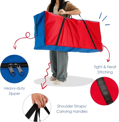 Vista 3 de HONEY JOY Bolsa de transporte y almacenamiento gigante 4 en una fila, bolsa de transporte grande y resistente para juego gigante de 4 en punta