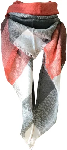 Vista 9 de Wander Agio - Bufanda envolvente con diseño a cuadros o triangular para mujer, cálida y larga, de punto, sensación de cachemira, chal