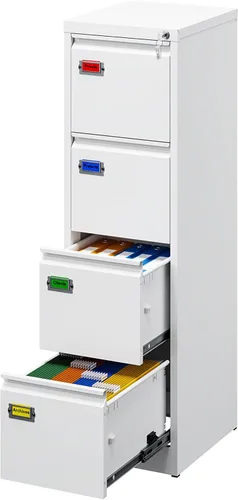 Vista 11 de PEUKC Archivador móvil de 2 cajones con cerradura, archivador rodante debajo del escritorio para oficina en casa, organiza archivos A4 con letras