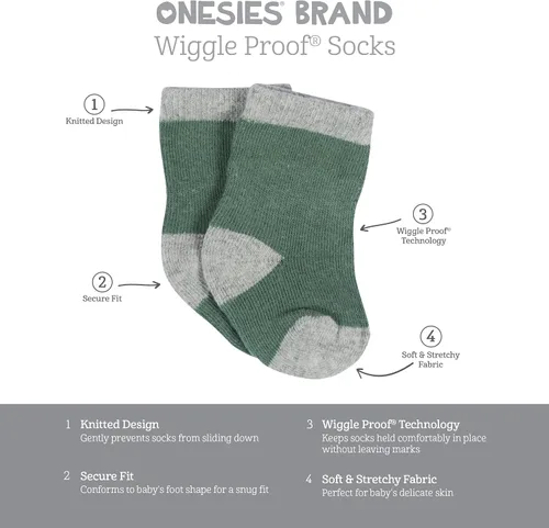 Vista 5 de Onesies Brand Calcetines unisex para bebé 12 pares