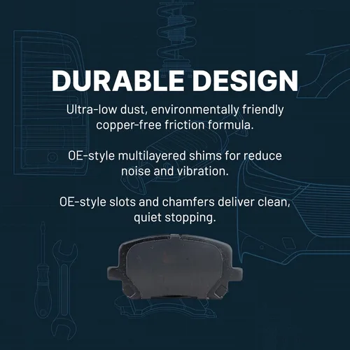 Vista 8 de Garage-Pro Juego de pastillas de freno compatible con Volvo XC40 2019-2022, incluye clips