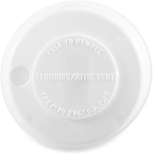 Vista 2 de Camco 40034 Tapa de ventilación de plomería de repuesto (blanco polar) (paquete de 6)