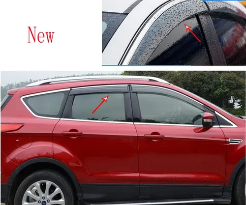 Vista 4 de KAITIAN 4 unids deflector de ventana de coche protectores de lluvia cromo para Mitsubishi Outlander 2013 2014 2015 2016 2017 2018 2019 2020 2021