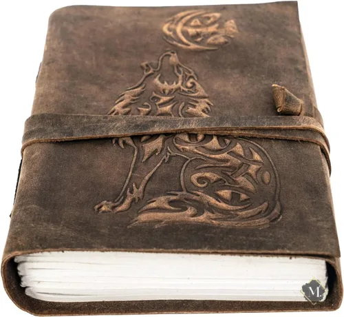 Vista 8 de Leather Journals - Cuaderno de bocetos para hombres y mujeres, diario genuino para escribir, 240 páginas, cuaderno de 5 x 7 pulgadas, cuaderno