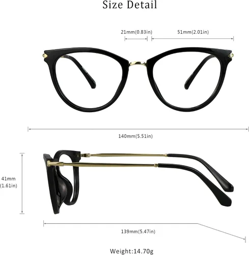 Vista 6 de LifeArt Lentes de bloqueo de luz azul, antifatiga ocular, anteojos de lectura para computadora, anteojos de juegos, gafas de TV para mujeres