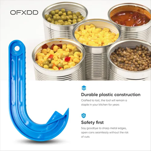 Vista 5 de Abridor de pestañas extractoras – Paquete de 2 – Abrelatas de comida para mascotas – Abrelatas con gancho para tarros
