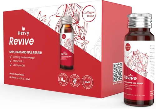 Vista 11 de Heivy Colágeno Líquido para Mujeres, Biotina Líquida y Colágeno para Piel Radiante, Crecimiento del Cabello, Uñas Fuertes, Soporte