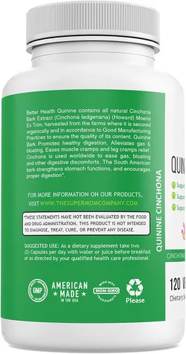 Vista 3 de Suplemento herbario de extracto de corteza de quinina y cinchona para apoyo gastrointestinal y oral, mejora el sistema inmunológico, alivio