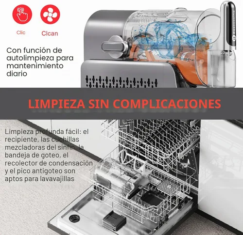Vista 5 de Máquina de granizado de 84 onzas, máquina de granizado para el hogar, máquina de bebidas congeladas con pantalla de un solo toque, 6 programas