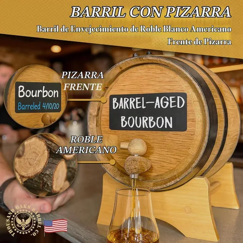 Vista 2 de Mini dispensador de barril de envejecimiento de whisky de roble americano