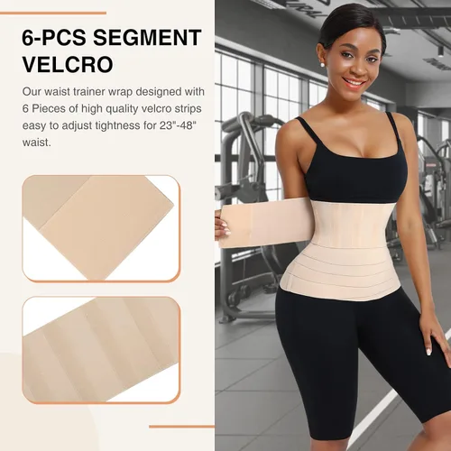 Vista 4 de FeelinGirl Waist Trainer Wrap for Women Tummy Control Waist Shaper with Loop