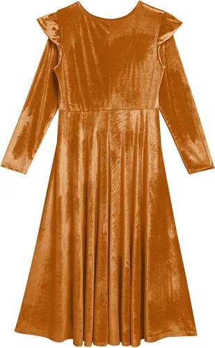 Vista 4 de Mommy and Me Vestido de Volantes de Manga Larga Casual Fiesta de Navidad Vestido de Terciopelo Madre Hija de la Familia a juego Vestido de Ropa