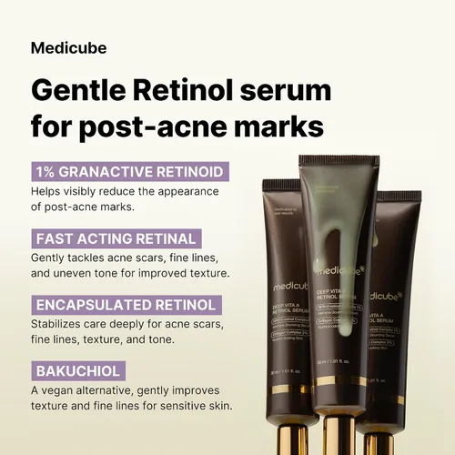 Vista 3 de Medicube Deep Reviving Bakuchiol Retinol Suero Facial - Suero Facial Anti-Envejecimiento de 4ª Generación de Retinol y Bakuchiol - Combate Líneas