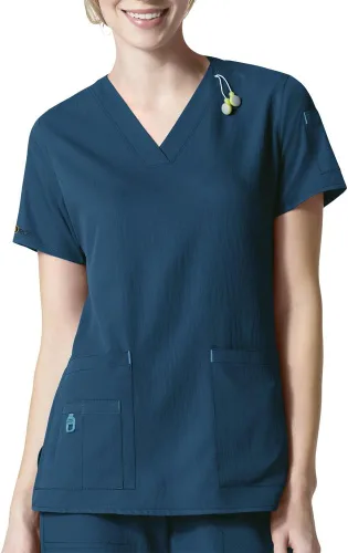 Vista 2 de Carhartt - Camiseta con cuello en V para mujer Caribe