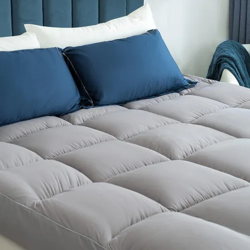 Vista 9 de Marine Moon Cubrecolchón tamaño Twin, parte superior de almohada de felpa refrescante, 400TC, extra grueso, calidad de hotel, alternativa al plumón