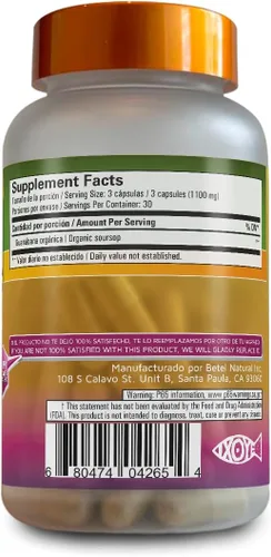 Vista 2 de Betel Natural Cápsulas Premium Guanabana Graviola Potentes Flavonoides - 90 Cápsulas