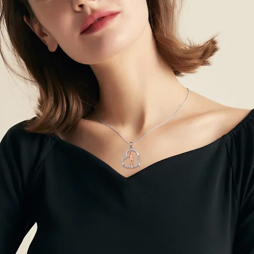 Vista 6 de YFN Regalos para amantes de los deportes para mujeres y niñas, plata de ley, colgante de bola de voleibol, golf, raqueta de tenis, joyería