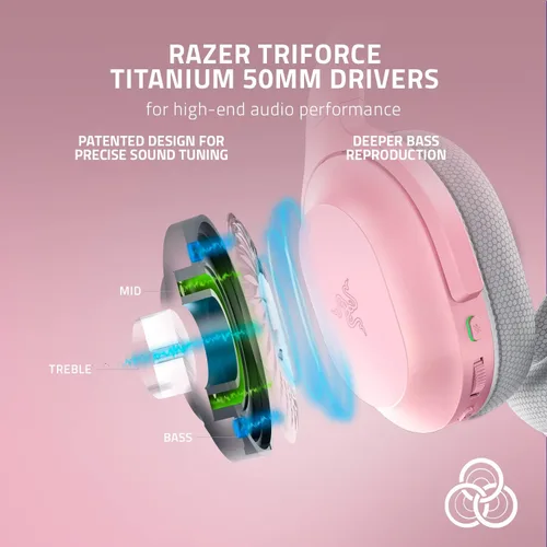 Vista 4 de Razer Barracuda Auriculares inalámbricos para juegos y móviles (PC, Playstation, Switch, Android, iOS) 2.4 GHz inalámbrico + Bluetooth - Micrófono