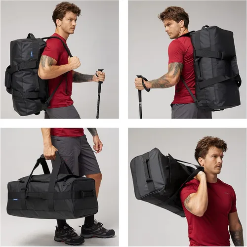 Vista 7 de Nepest Mochila de lona grande, resistente al agua de 3 vías, bolsa de lona para gimnasio con compartimento para zapatos para entrenamiento deportivo