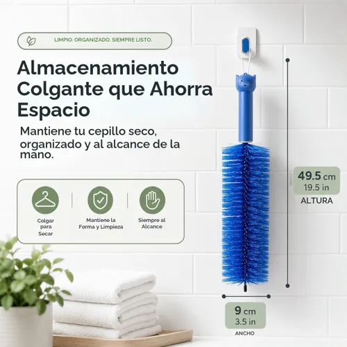 Vista 2 de Nuevo plumero de microfibra flexible, cepillo de limpieza reutilizable y flexible para el hogar, ventilador eléctrico, aire acondicionado, limpiador