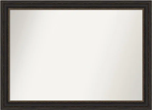 Vista 1051 de Amanti Art Espejo de pared personalizado no biselado (25 x 25 pulgadas), marco de bronce acentuado, varios tamaños personalizados, espejo de baño