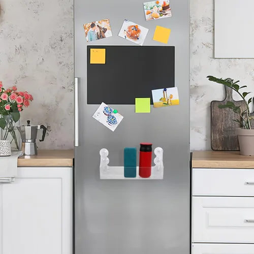 Vista 7 de Caja organizadora transparente, estante flotante de acrílico para pared, para baño, ventosa, ventana, para plantas de interior, jardín, 14,7 a 14.1