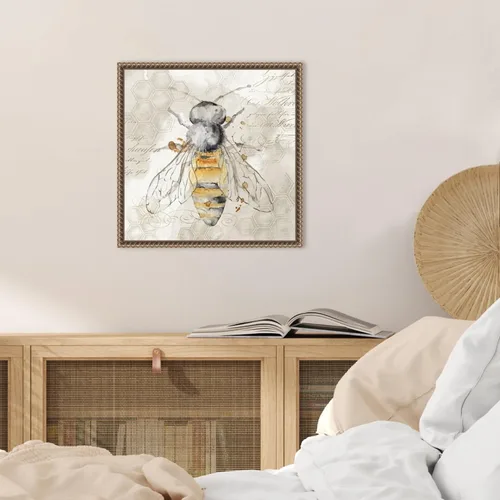 Vista 5 de Amanti Art Lienzo enmarcado para pared, 16 x 16 pulgadas, abeja reina II por Eva Watts, lienzo enmarcado para pared, obras de arte de animales