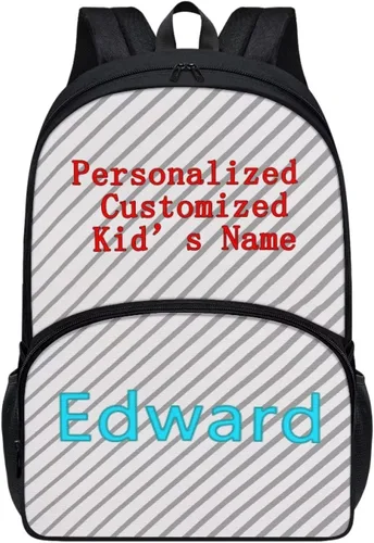 Vista 7 de AmzPrint Mochila para niñas y gatos para niños de 17 pulgadas, escuela primaria secundaria, bolsa escolar de gato atigrado (morado), Shih Tzu