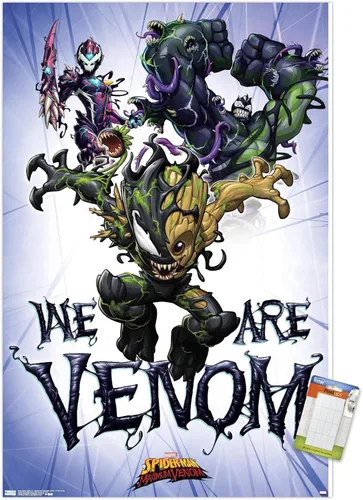 Vista 11 de Trends International Marvel Comics TV - Póster de pared de Spider- Man: Maximum Venom - We Are Venom, 22.375 x 34 pulgadas, versión enmarcada