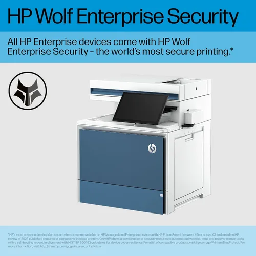 Vista 10 de HP Impresora Color LaserJet Enterprise MFP 5800f, impresión, escaneo, copia, lo mejor para empresas (6QN30A)